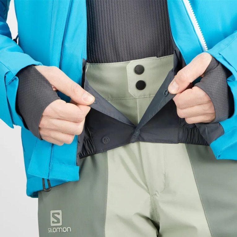 Jaquetas De Esqui Salomon Brilliant Insulated Masculino Turquesa | PT O04236